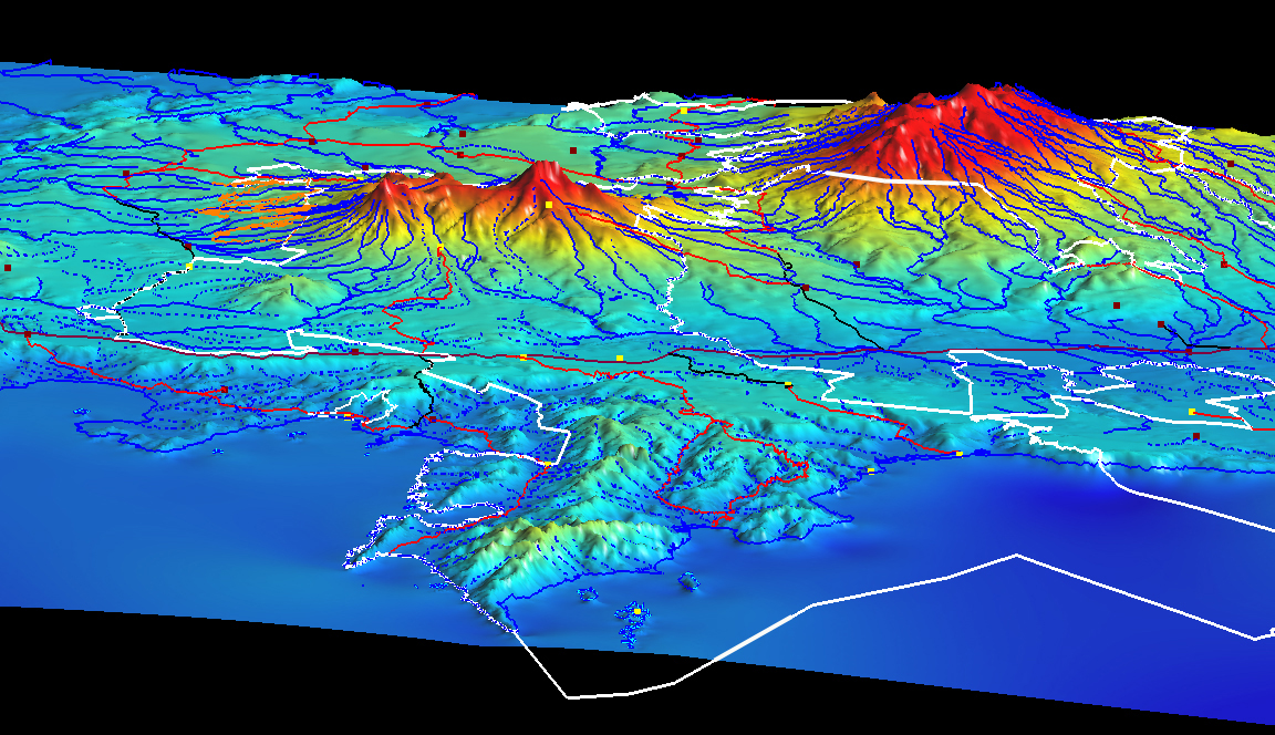 Three-dimensional ACG terrain map