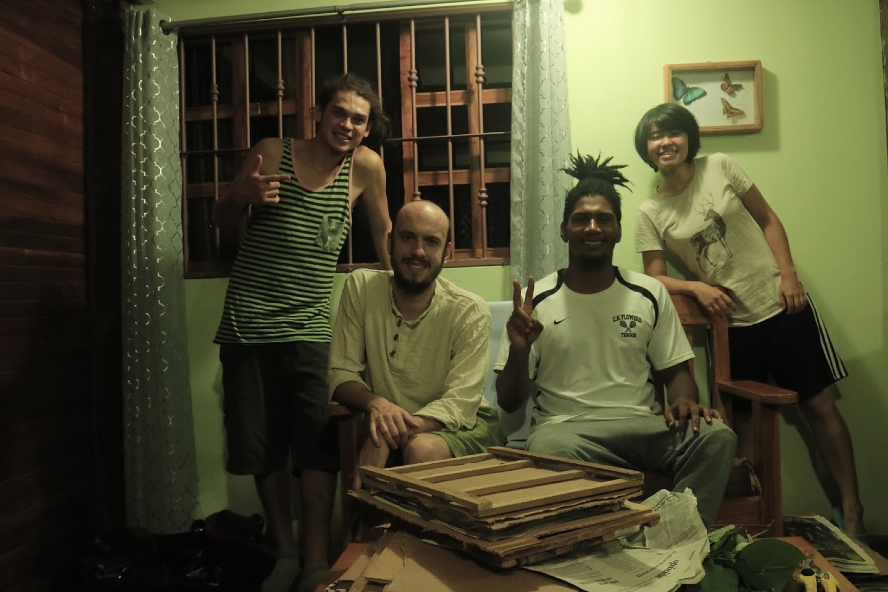San Emilio field team with archived field materials